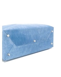 hellblaue Leder Clutch von Simon Miller