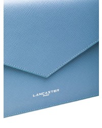 hellblaue Leder Clutch von Lancaster