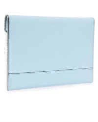 hellblaue Leder Clutch von Rebecca Minkoff