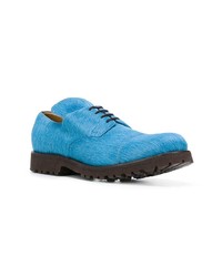 hellblaue Leder Derby Schuhe von Holland & Holland