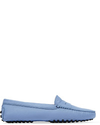 hellblaue Leder Mokassins von Tod's