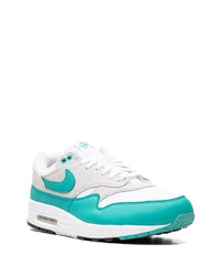 hellblaue Leder niedrige Sneakers von Nike