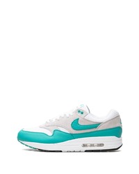 hellblaue Leder niedrige Sneakers von Nike