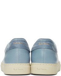 hellblaue Leder niedrige Sneakers von Paul Smith