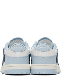 hellblaue Leder niedrige Sneakers von Amiri