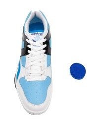 hellblaue Leder niedrige Sneakers von Reebok