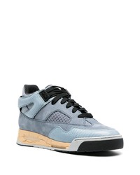 hellblaue Leder niedrige Sneakers von Maison Margiela