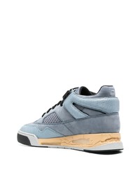 hellblaue Leder niedrige Sneakers von Maison Margiela