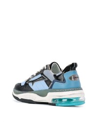 hellblaue Leder niedrige Sneakers von Premiata