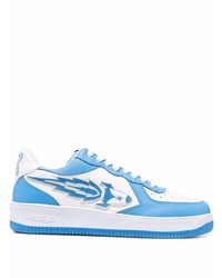 hellblaue Leder niedrige Sneakers von Enterprise Japan