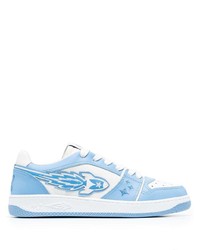 hellblaue Leder niedrige Sneakers von Enterprise Japan