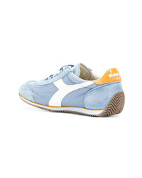 hellblaue Leder niedrige Sneakers von Diadora