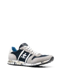 hellblaue Leder niedrige Sneakers von Premiata