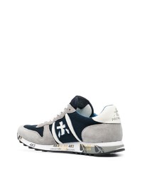 hellblaue Leder niedrige Sneakers von Premiata