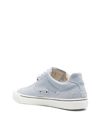 hellblaue Leder niedrige Sneakers von Maison Margiela