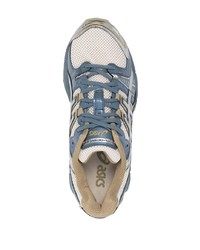 hellblaue Leder niedrige Sneakers von Asics