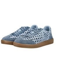 hellblaue Leder niedrige Sneakers von Gioseppo