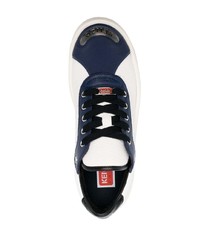 hellblaue Leder niedrige Sneakers von Kenzo