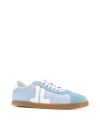 hellblaue Leder niedrige Sneakers von Lanvin