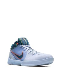 hellblaue Leder niedrige Sneakers von Nike