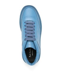 hellblaue Leder niedrige Sneakers von Paul Smith