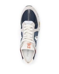 hellblaue Leder niedrige Sneakers von Premiata