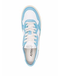 hellblaue Leder niedrige Sneakers von AUTRY