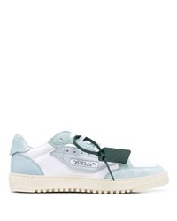 hellblaue Leder niedrige Sneakers von Off-White