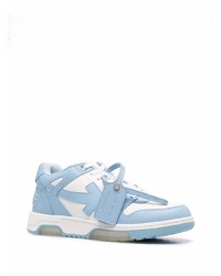 hellblaue Leder niedrige Sneakers von Off-White