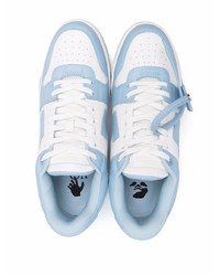 hellblaue Leder niedrige Sneakers von Off-White