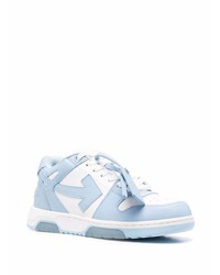 hellblaue Leder niedrige Sneakers von Off-White