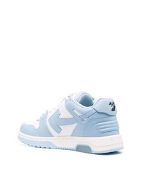 hellblaue Leder niedrige Sneakers von Off-White