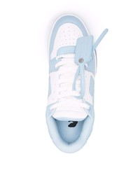 hellblaue Leder niedrige Sneakers von Off-White