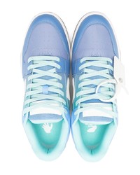 hellblaue Leder niedrige Sneakers von Off-White
