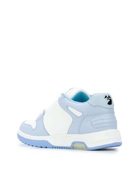 hellblaue Leder niedrige Sneakers von Off-White