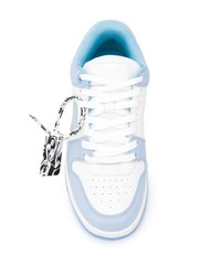 hellblaue Leder niedrige Sneakers von Off-White