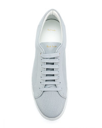 hellblaue Leder niedrige Sneakers von Paul Smith