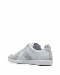 hellblaue Leder niedrige Sneakers von Maison Margiela