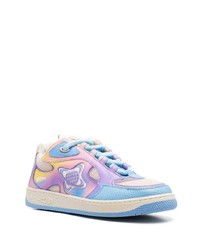 hellblaue Leder niedrige Sneakers von Enterprise Japan