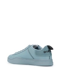 hellblaue Leder niedrige Sneakers von Diesel