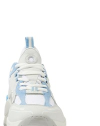 hellblaue Leder niedrige Sneakers von Burberry