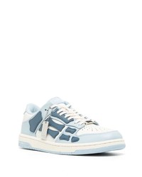 hellblaue Leder niedrige Sneakers von Amiri