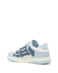 hellblaue Leder niedrige Sneakers von Amiri