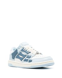 hellblaue Leder niedrige Sneakers von Amiri