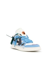 hellblaue Leder niedrige Sneakers von Off-White