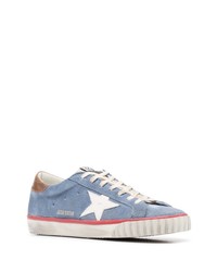 hellblaue Leder niedrige Sneakers von Golden Goose