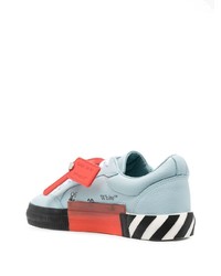 hellblaue Leder niedrige Sneakers von Off-White