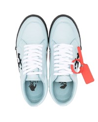 hellblaue Leder niedrige Sneakers von Off-White