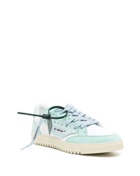 hellblaue Leder niedrige Sneakers von Off-White