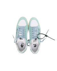 hellblaue Leder niedrige Sneakers von Off-White